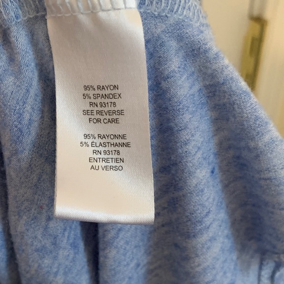 Tahari 3x Soft Blue Cowl Neck tunic Top 3/4 sleeve - Picture 7 of 8